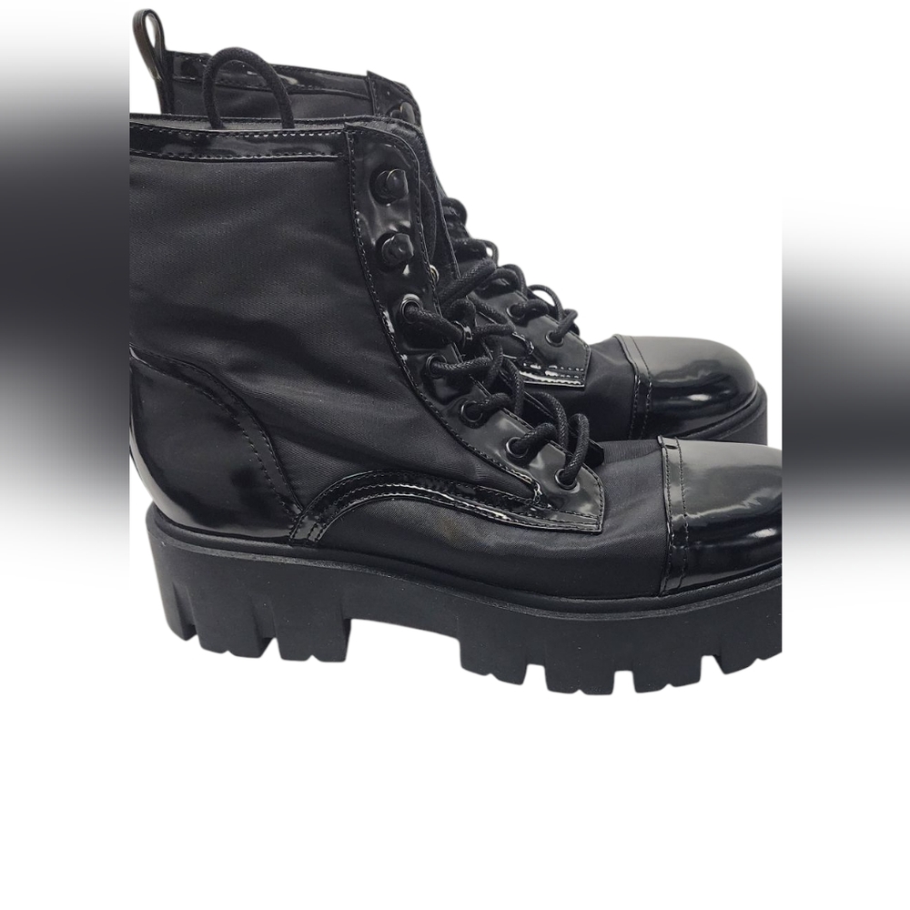 Nine West Orbi Black Combat Boots